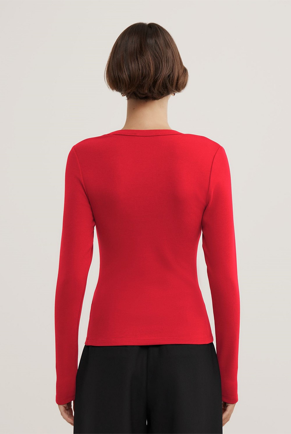 V-Neck Long Sleeve Top
