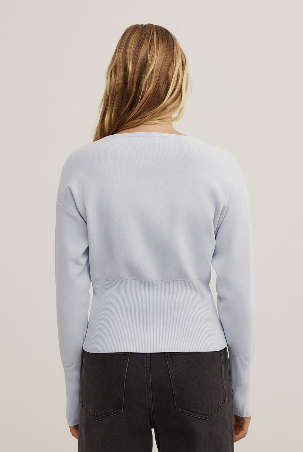 High Rib Knit Cardigan