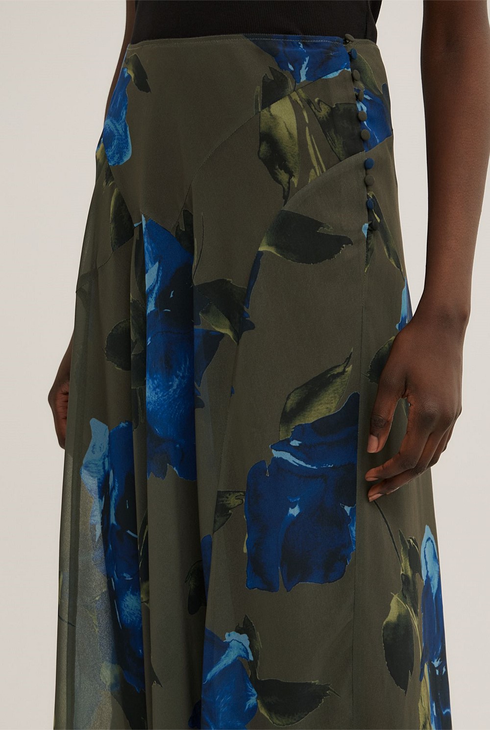 Basque Maxi Skirt