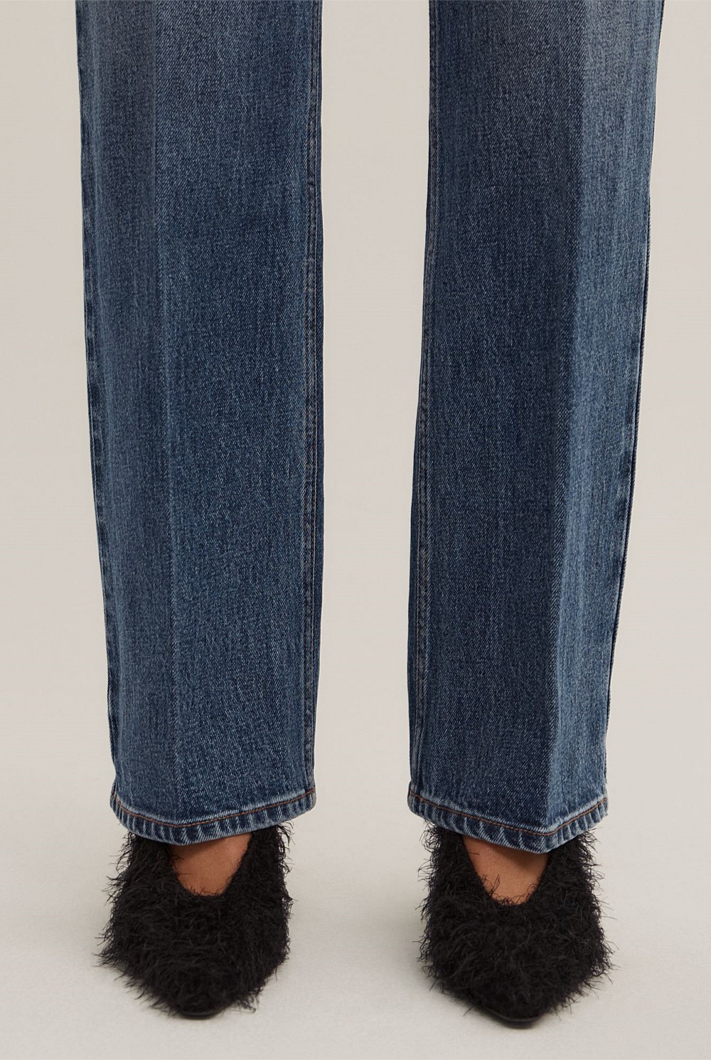 Crease Front Straight Jeans