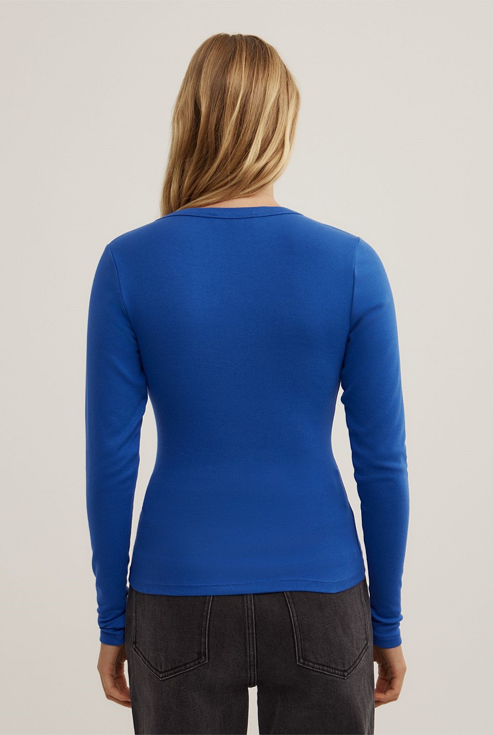 V-Neck Long Sleeve Top