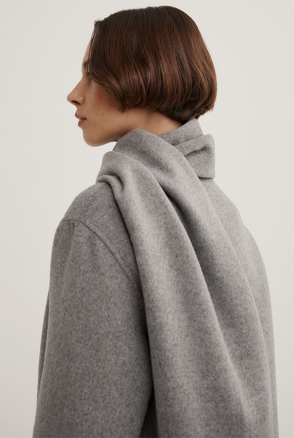 Crop Scarf Coat