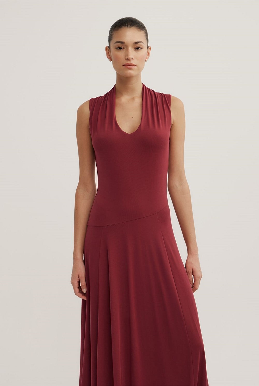 Scoop Neck Jersey Dress