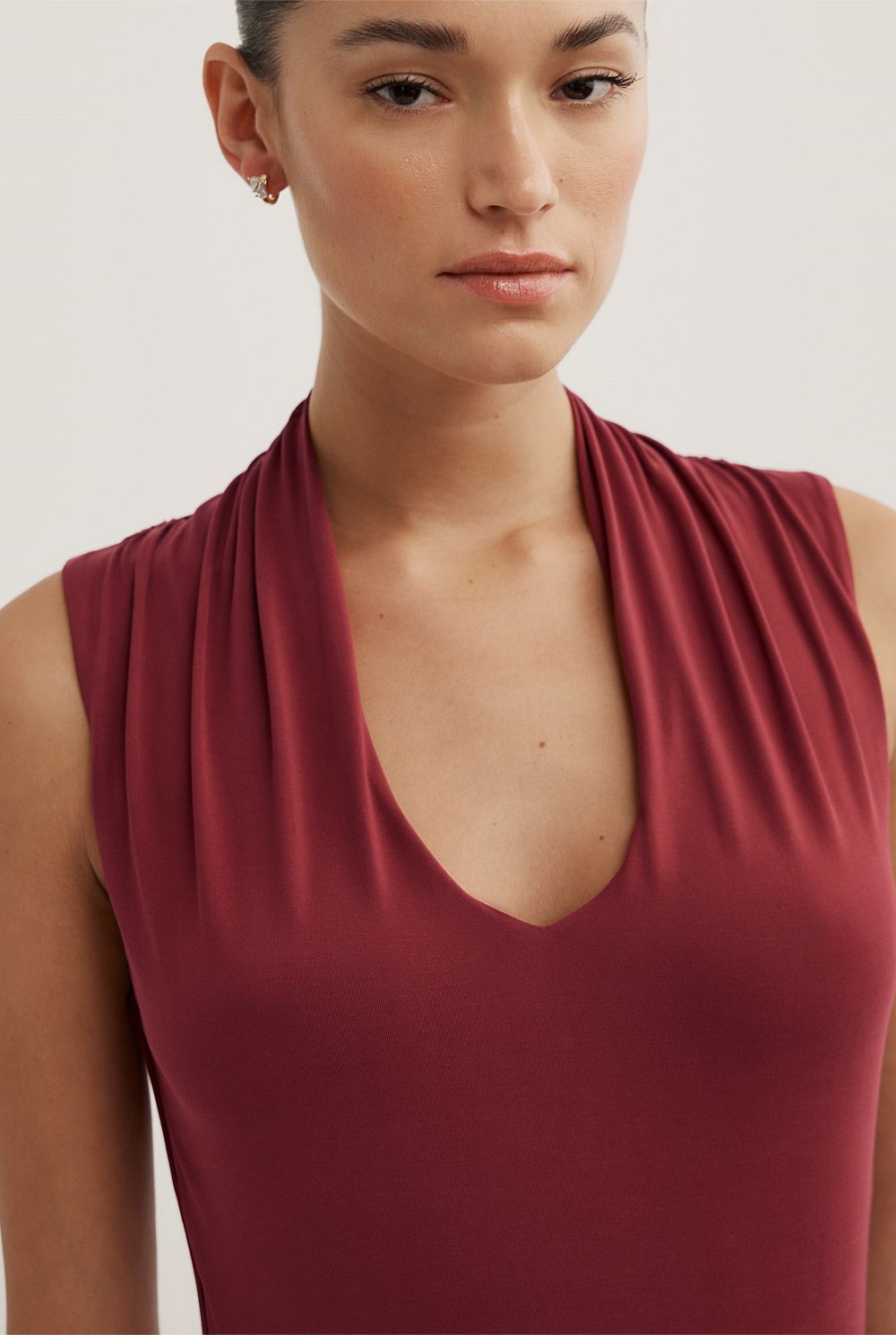 Scoop Neck Jersey Dress