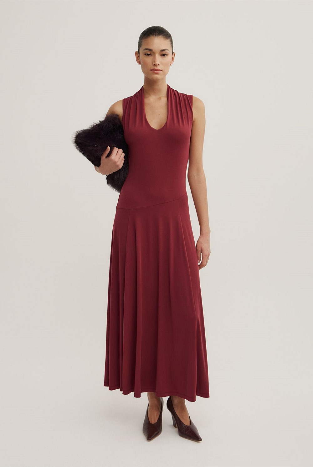 Scoop Neck Jersey Dress
