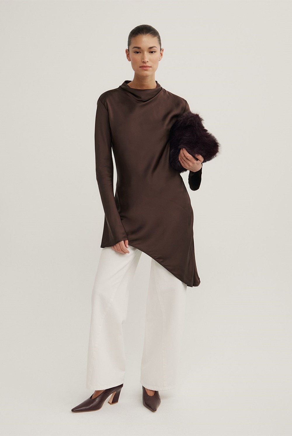 Long Sleeve Asymmetric Tunic Top