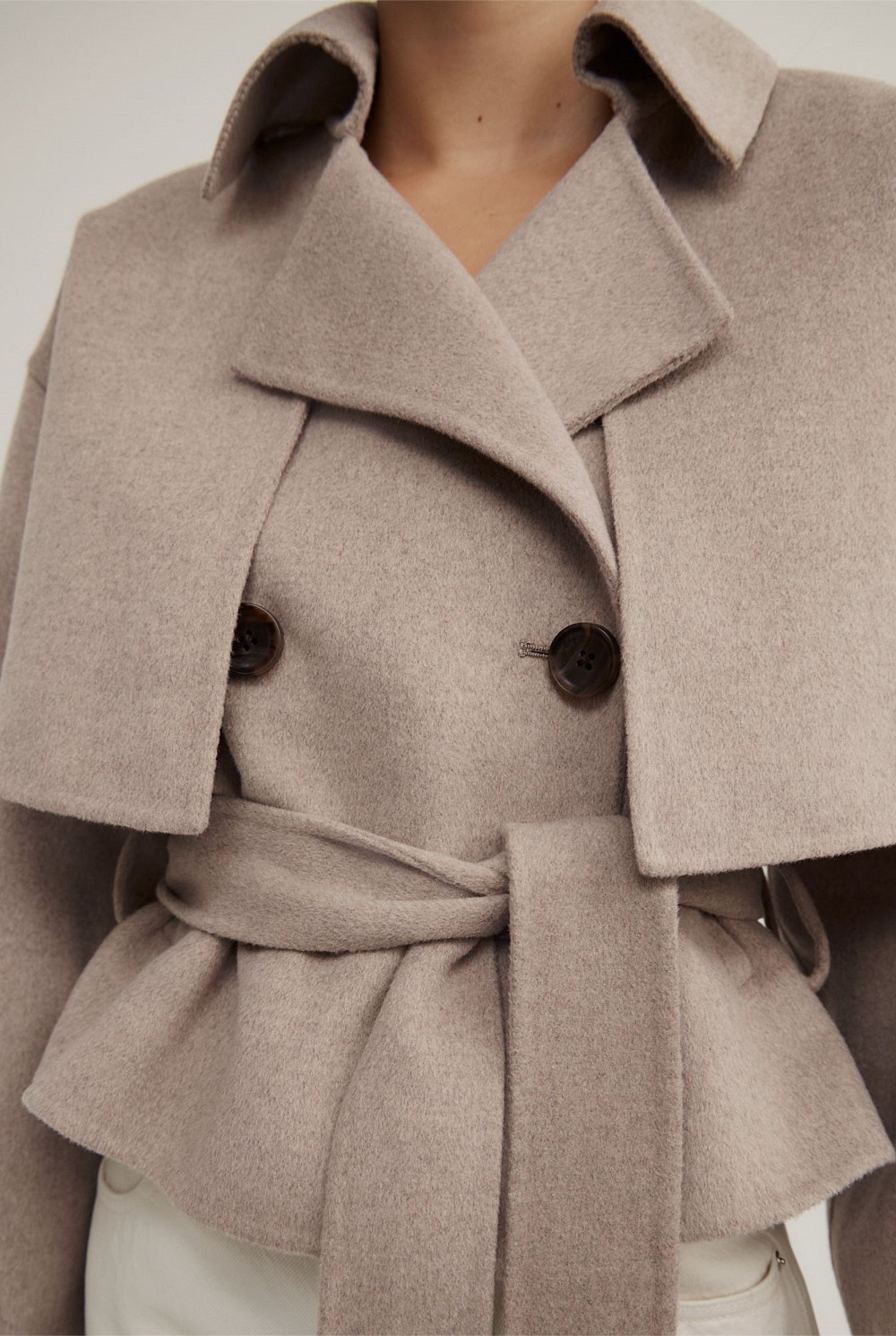 Cropped Trench Coat