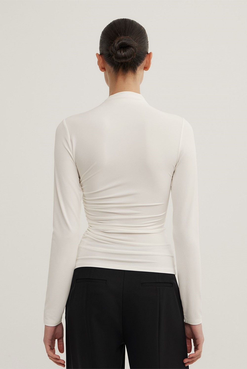 Wrap Long Sleeve Jersey Top