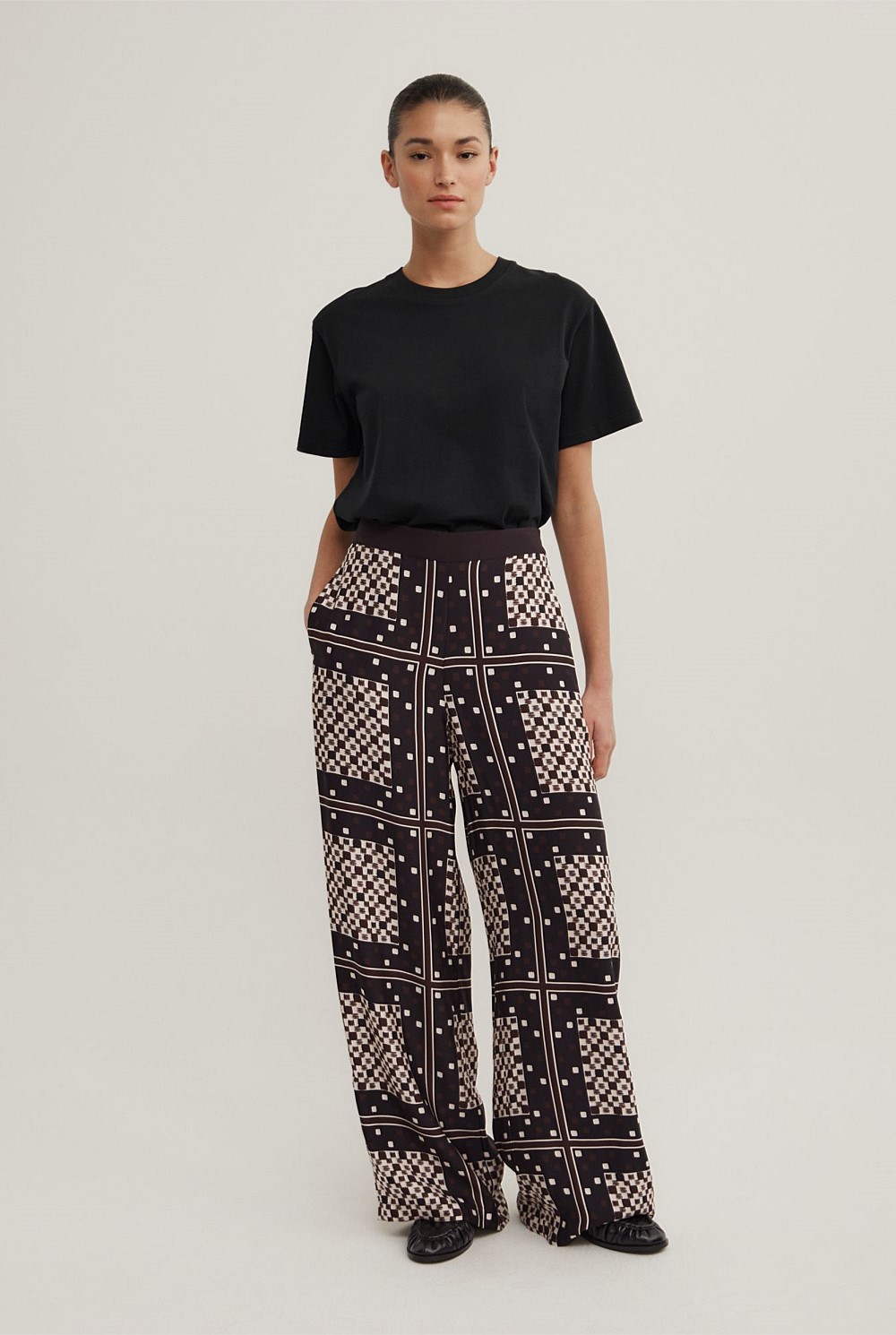Flat Front Scarf Pants