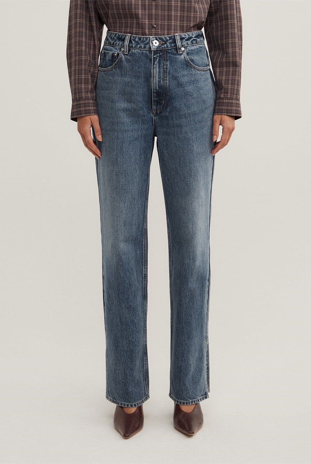 Split Detail Denim Jeans