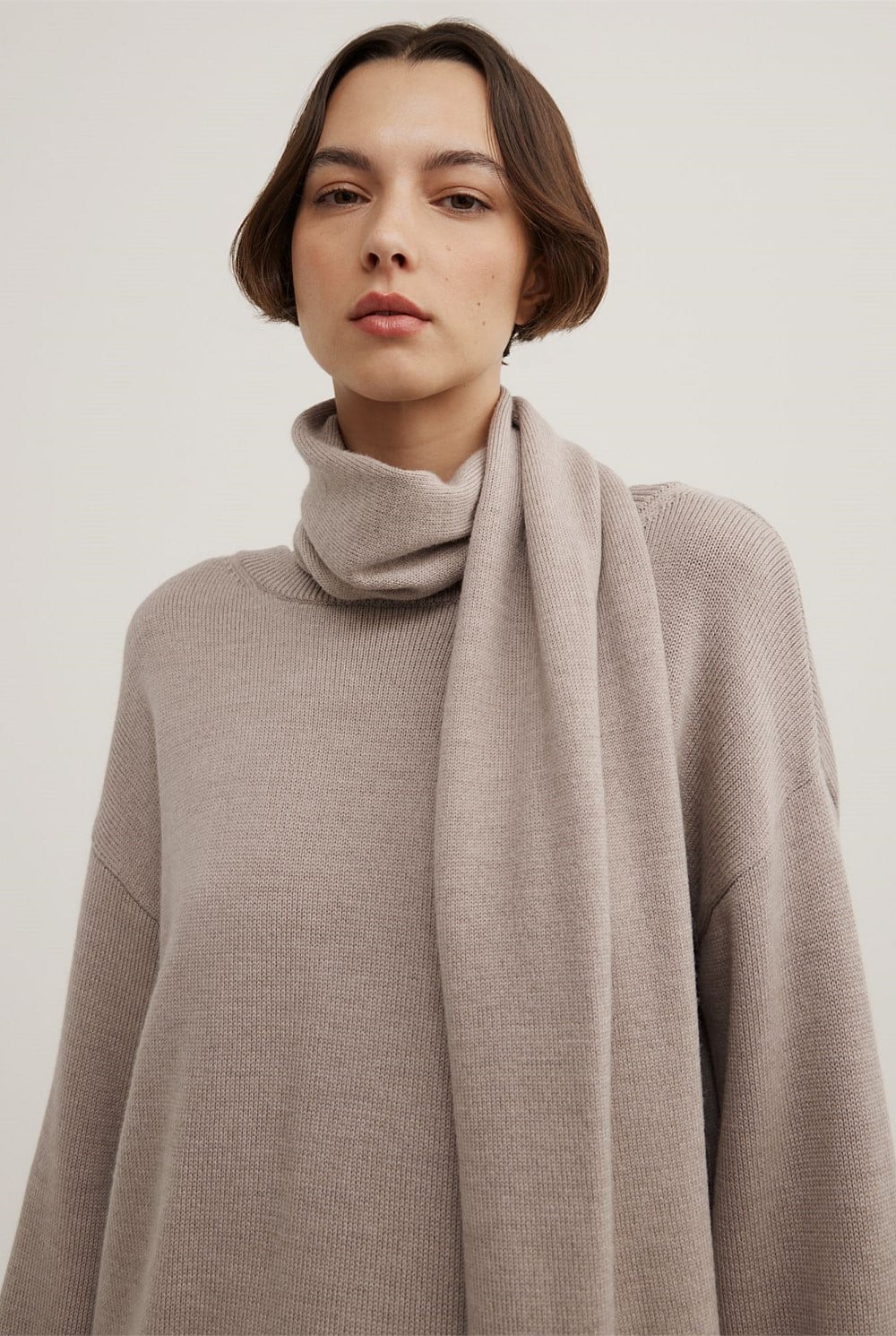 Scarf Detail Knit