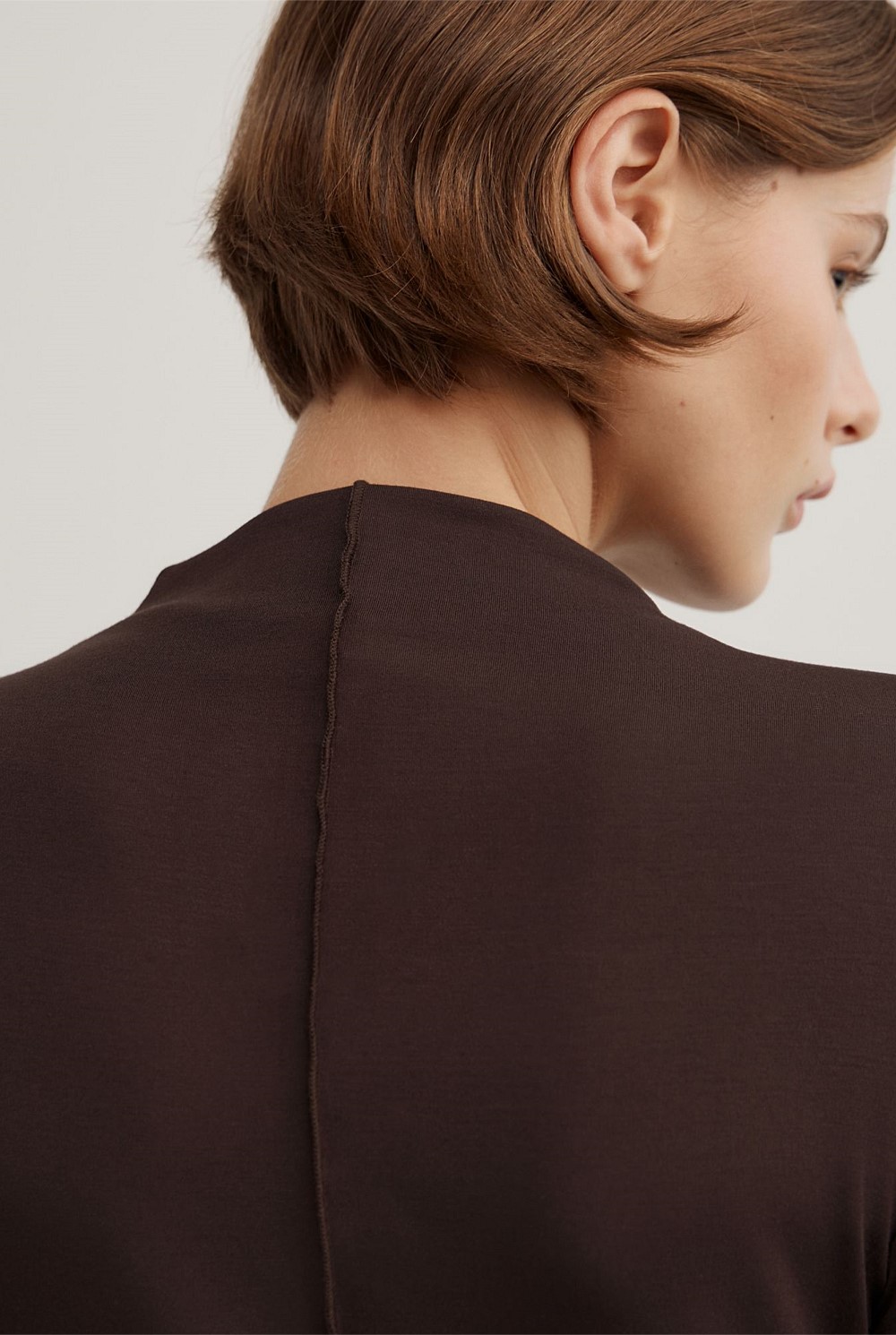 Mock Neck Jersey Top