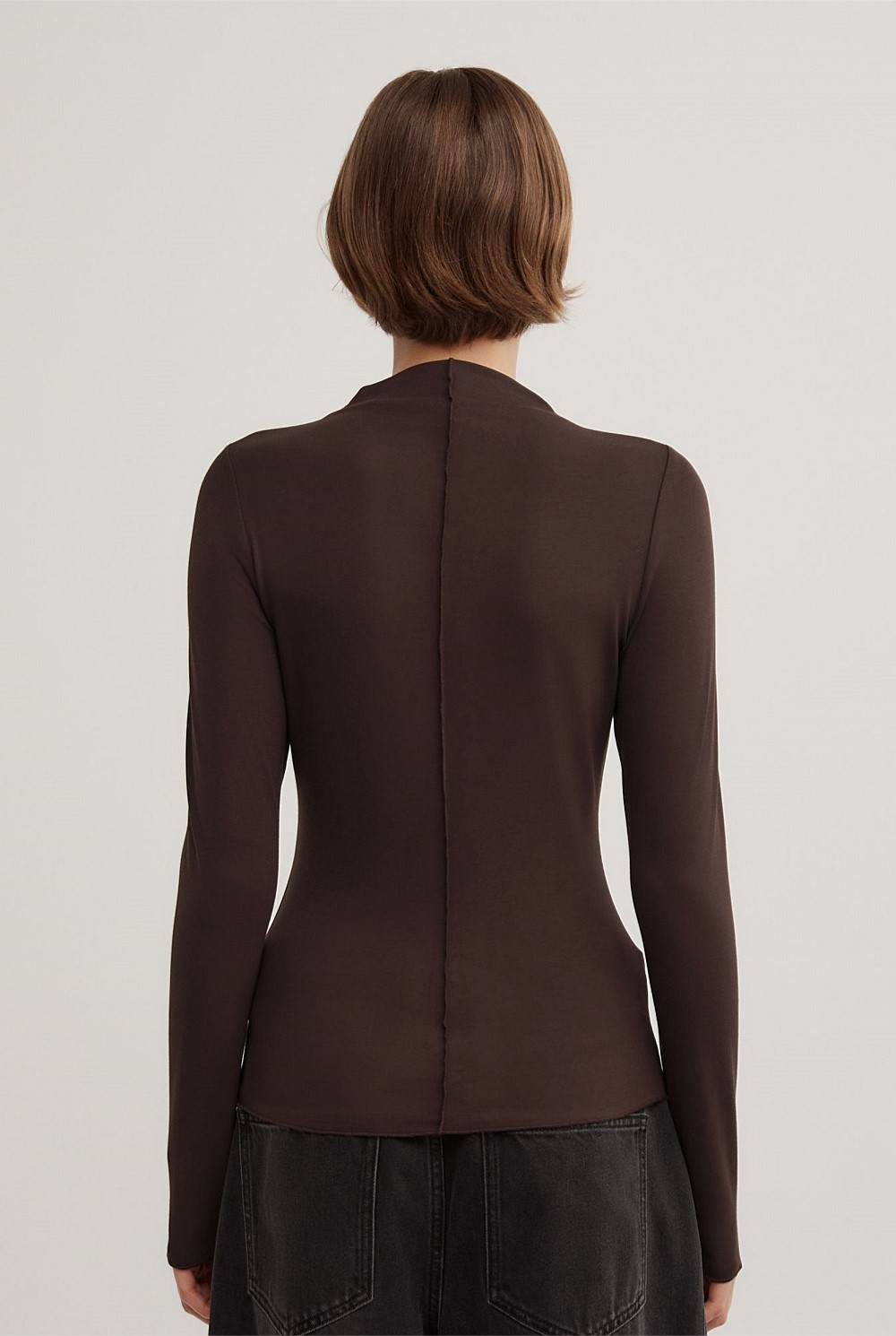 Mock Neck Jersey Top