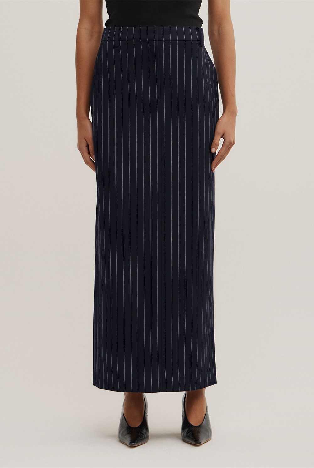 Maxi Pinstripe Skirt