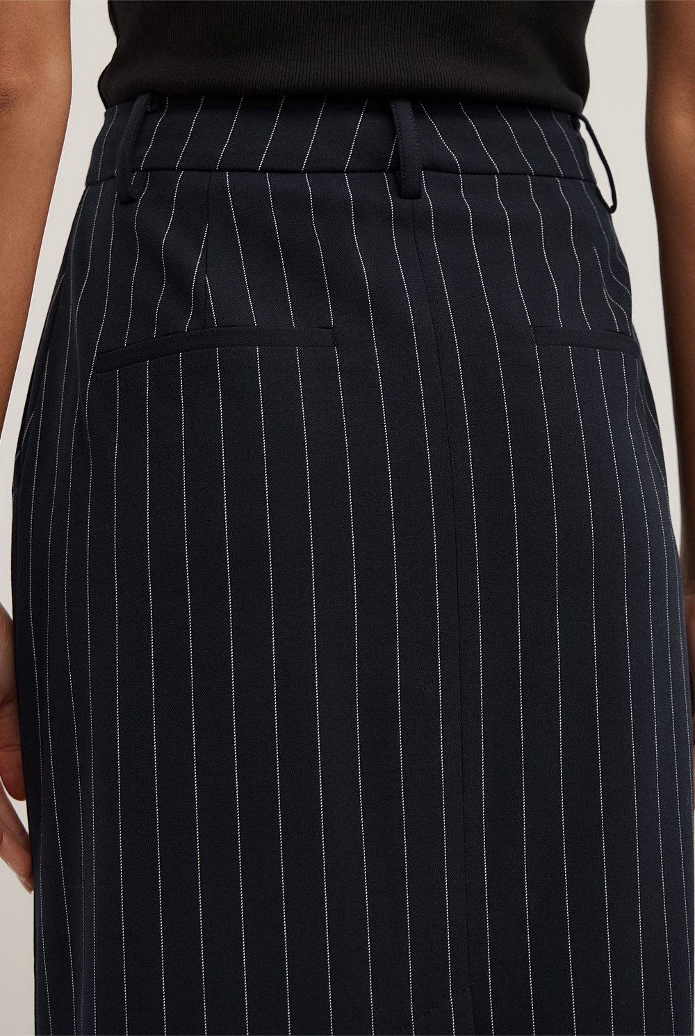 Maxi Pinstripe Skirt