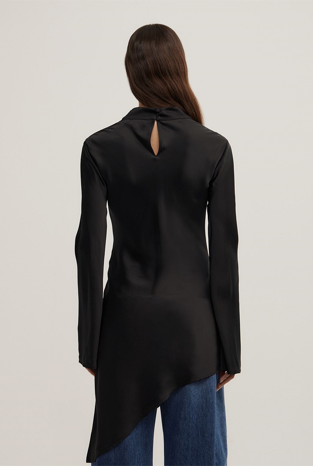Long Sleeve Asymmetric Tunic Top