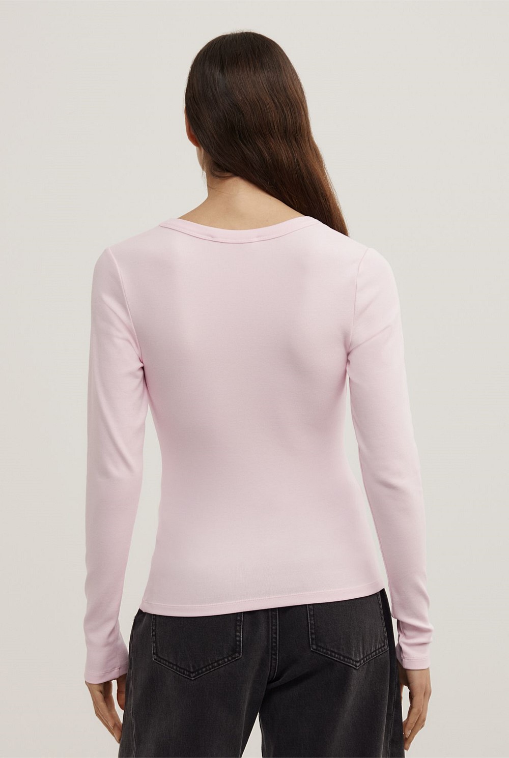 V-Neck Long Sleeve Top
