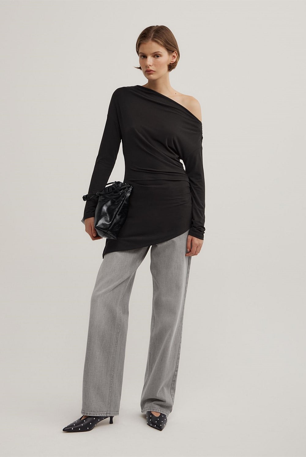 Asymmetric Tunic Long Sleeve Top