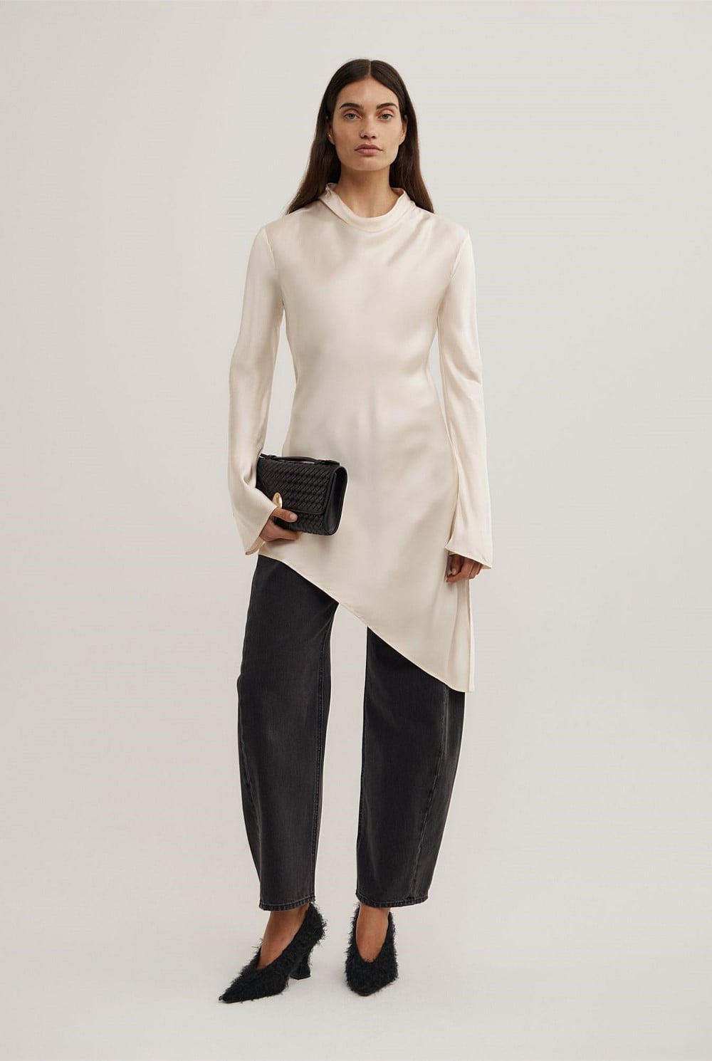 Long Sleeve Asymmetric Tunic Top