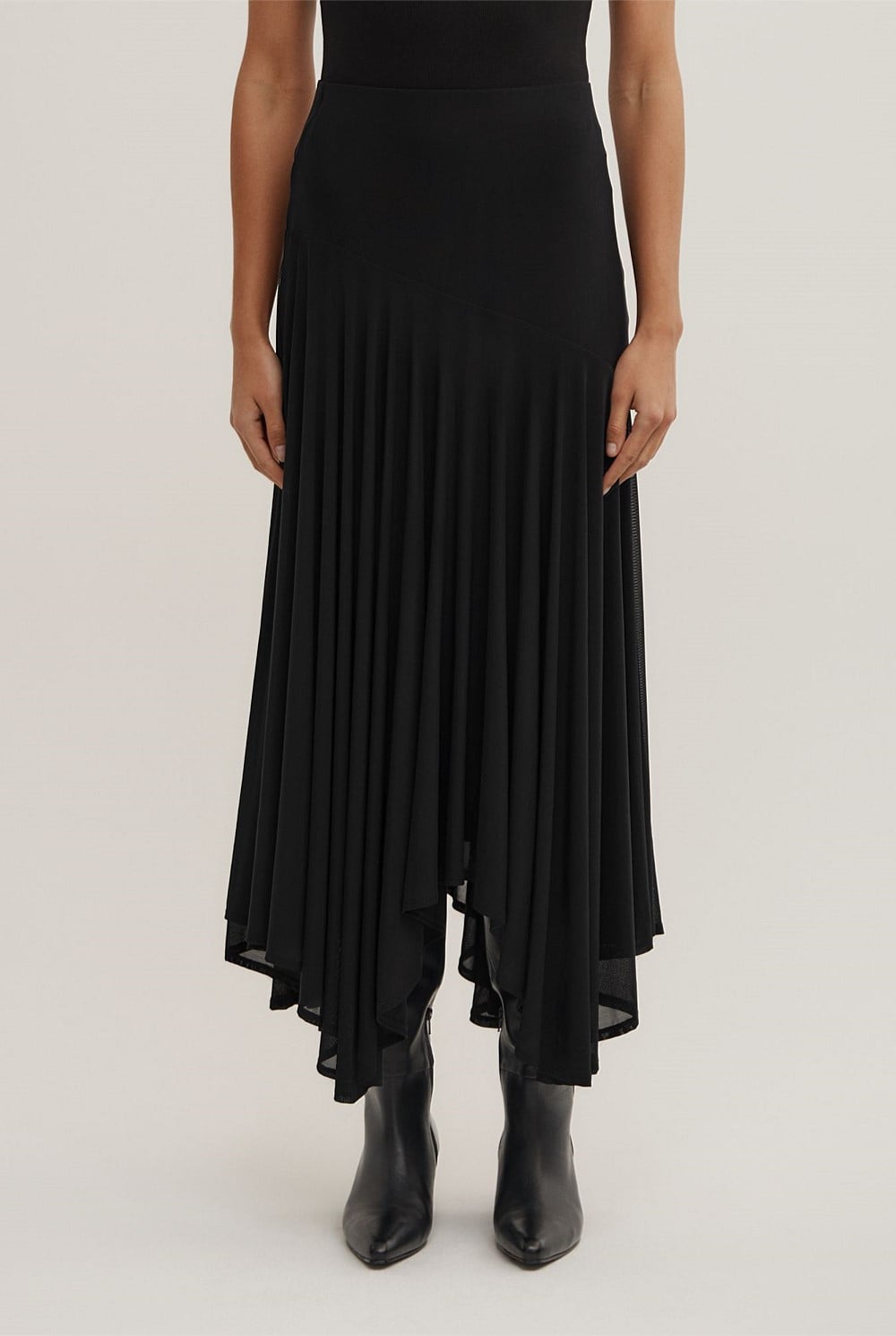 Asymmetric Drape Skirt