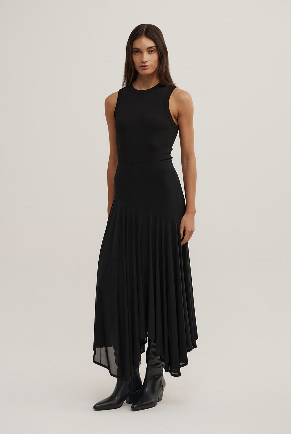 Asymmetric Drape Skirt