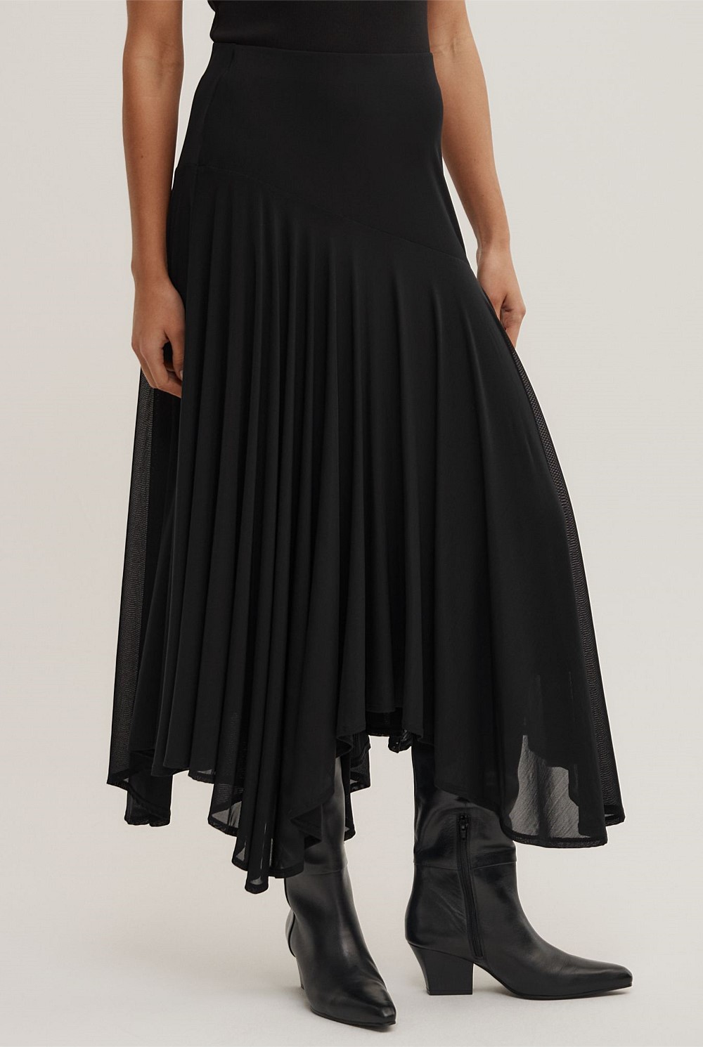 Asymmetric Drape Skirt
