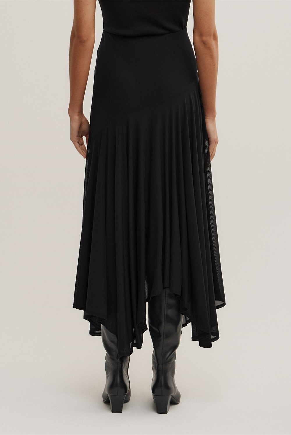 Asymmetric Drape Skirt