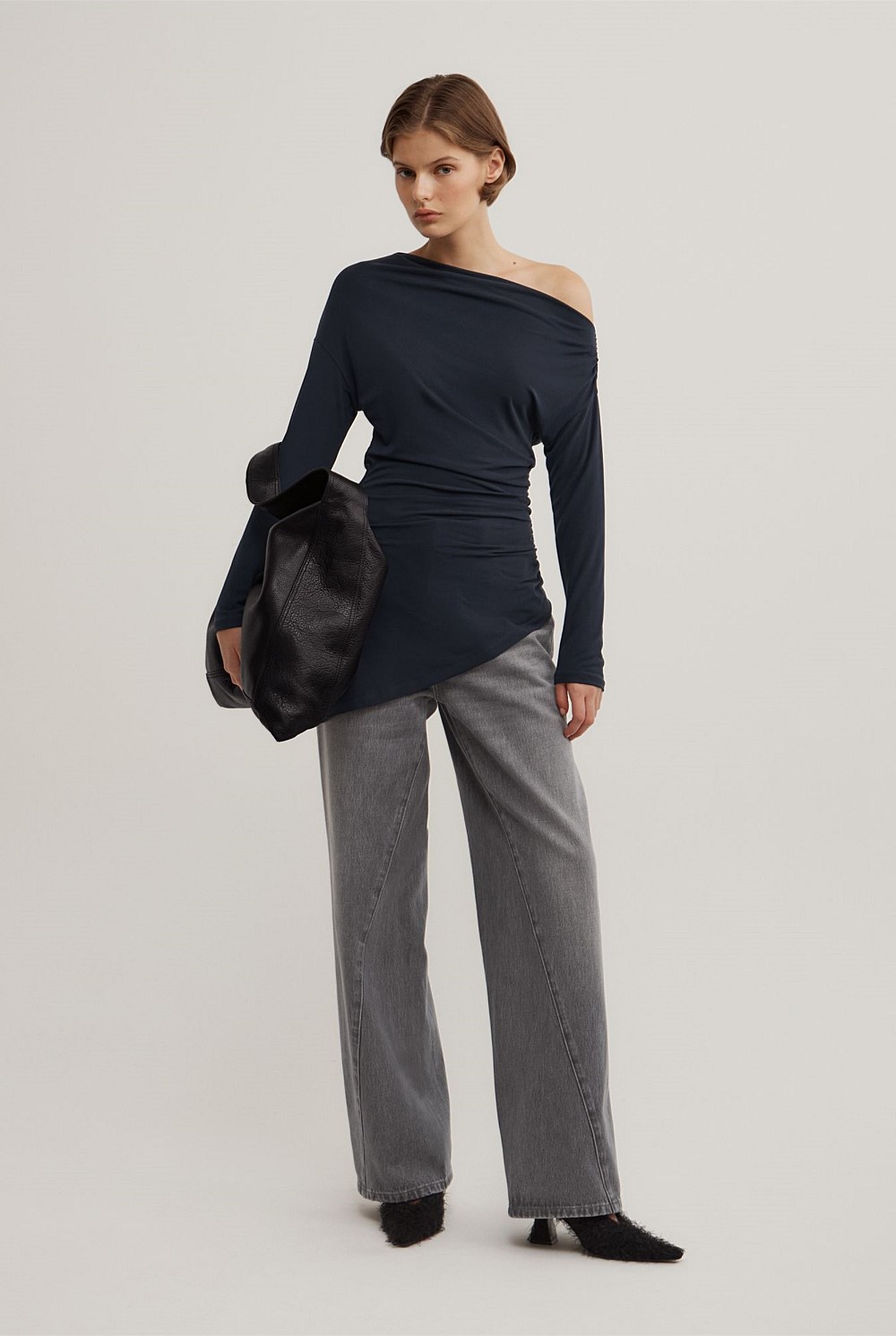 Asymmetric Tunic Long Sleeve Top