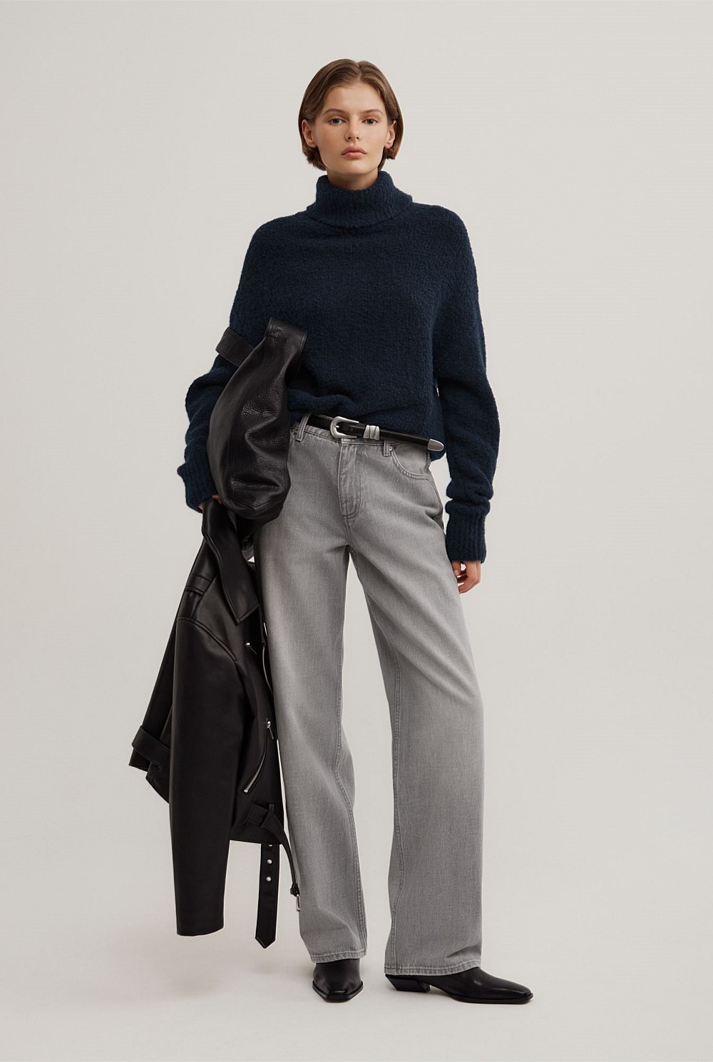 Boucle High Neck Knit