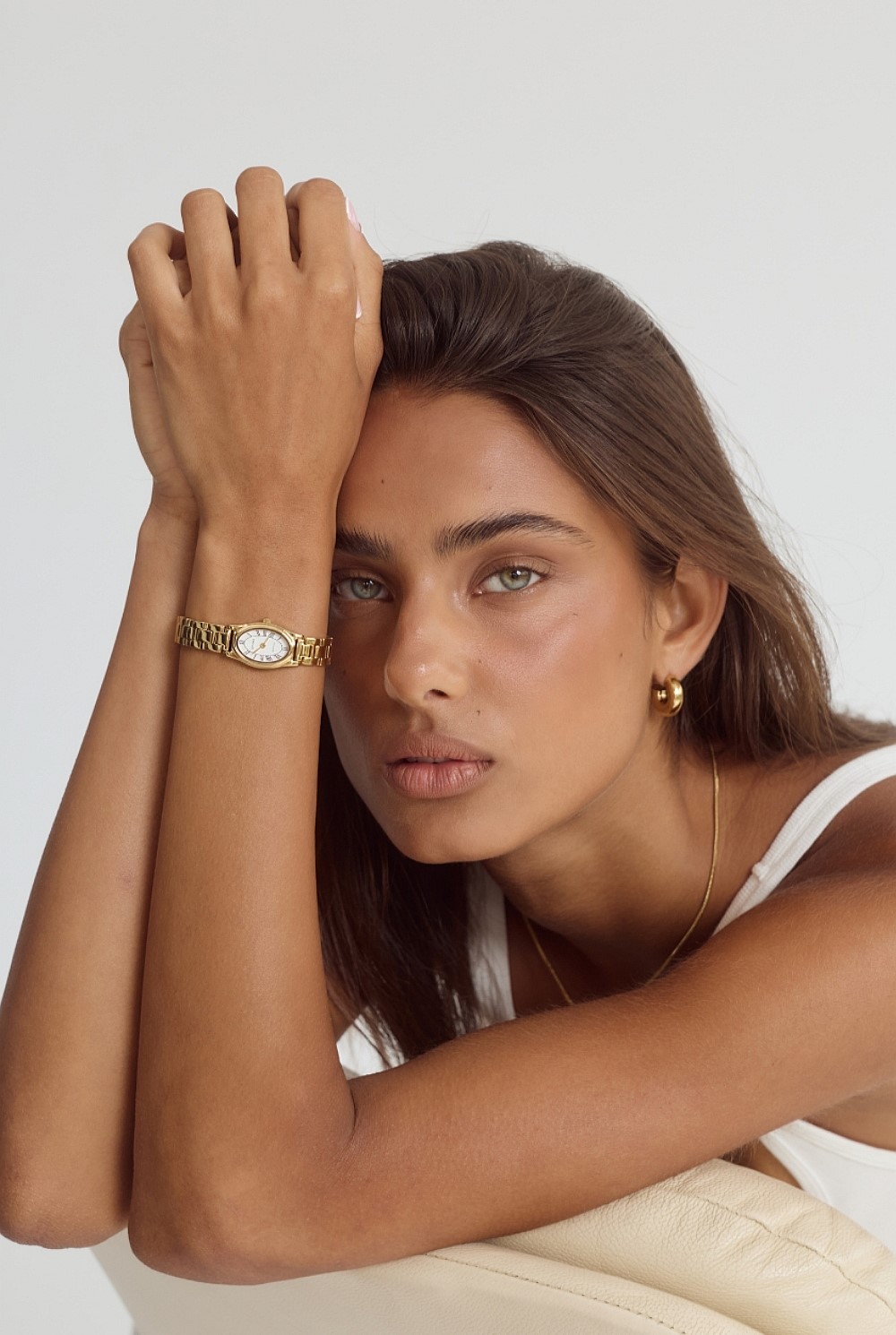 Emmeline Watch | White | 14k Gold
