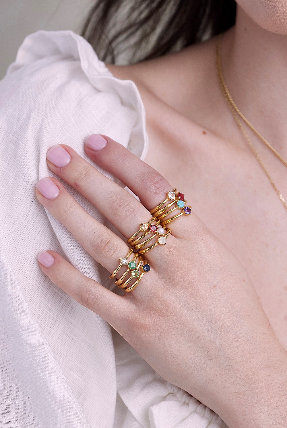 September Sapphire Gold Birthstone Ring