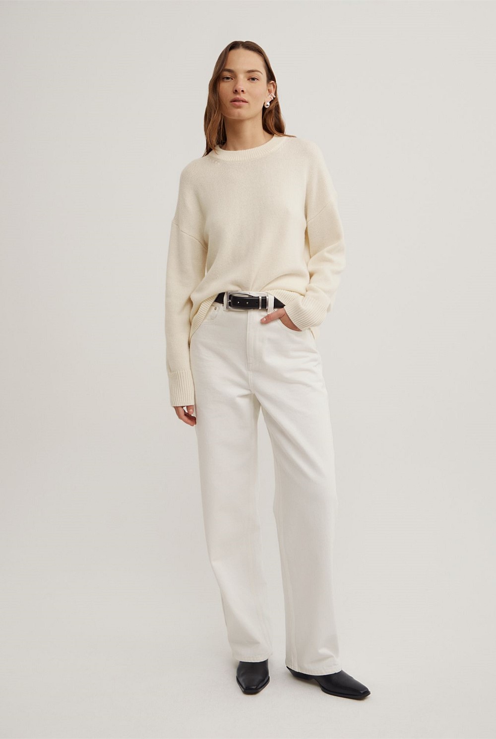 Relaxed Crew Neck Knit