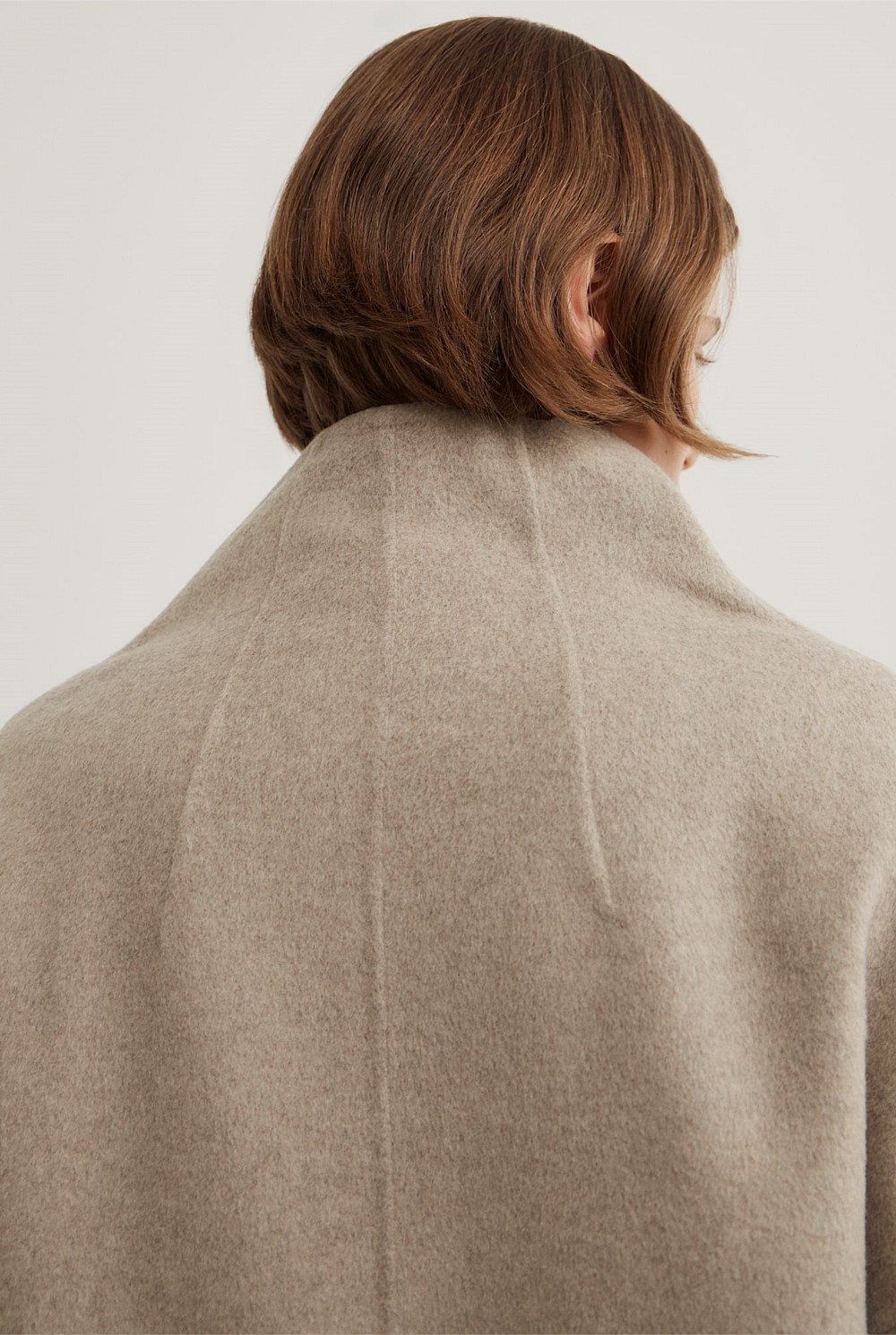 Funnel Wrap Neck Coat