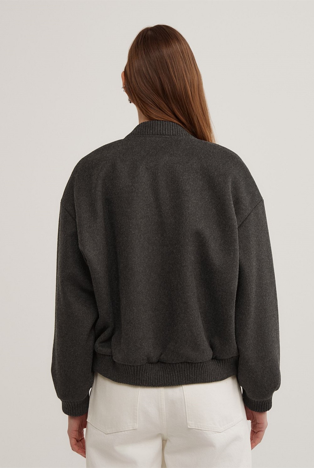 Felted Zip Bomber Jacket