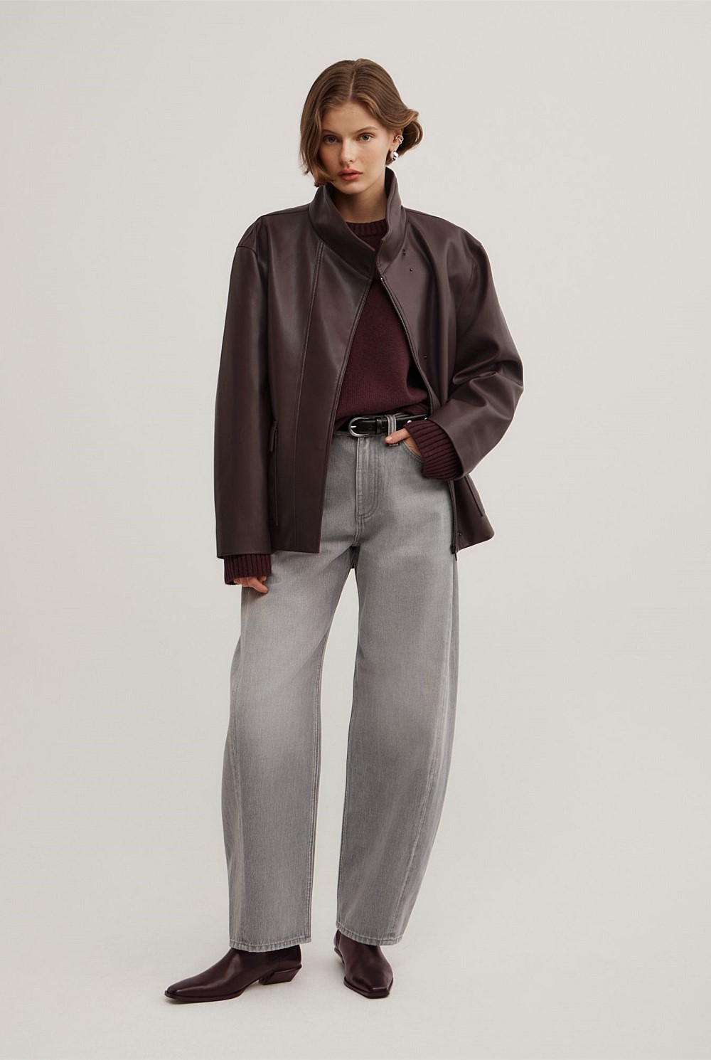 Longline Crew Neck Knit