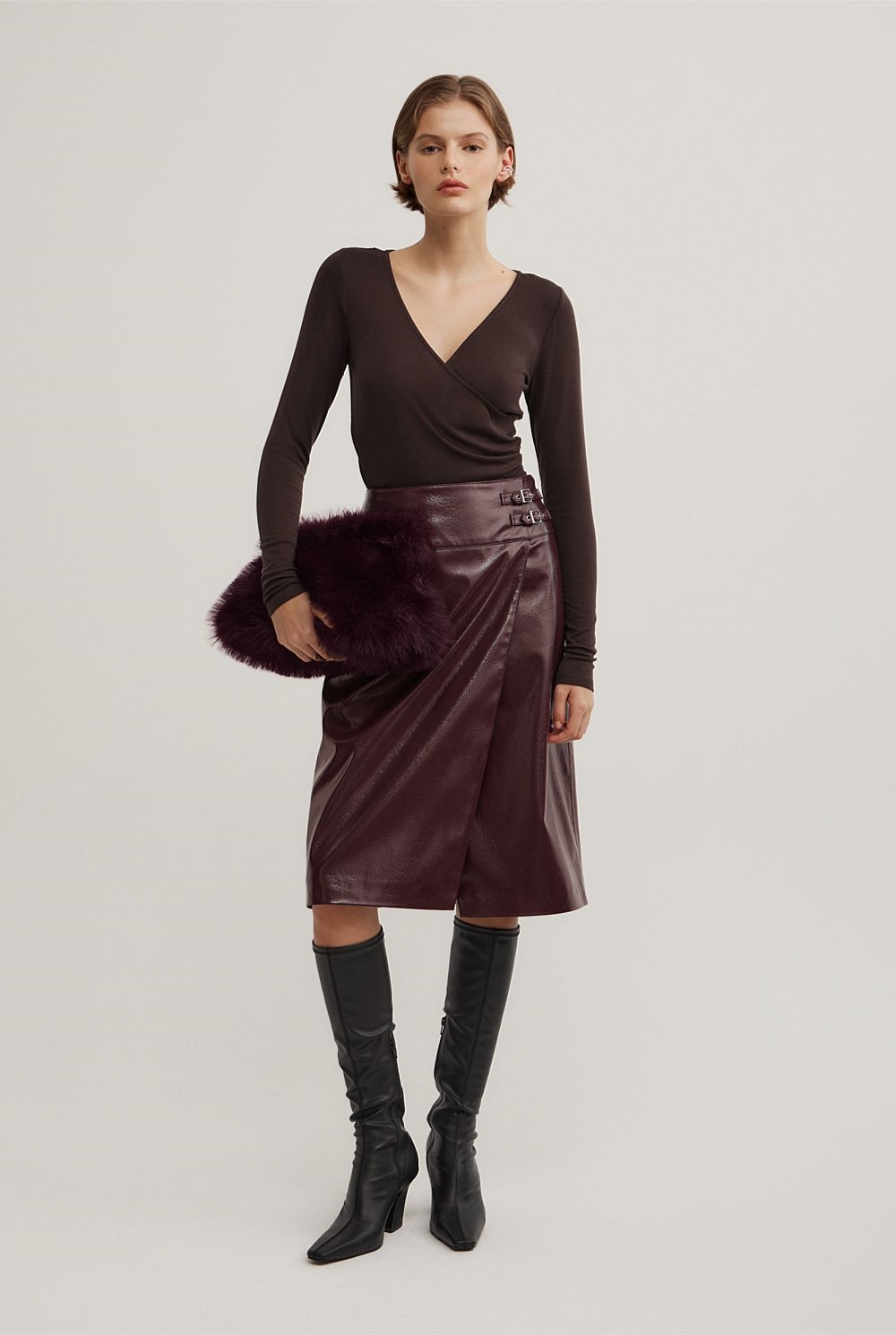 Wrap Jersey Top