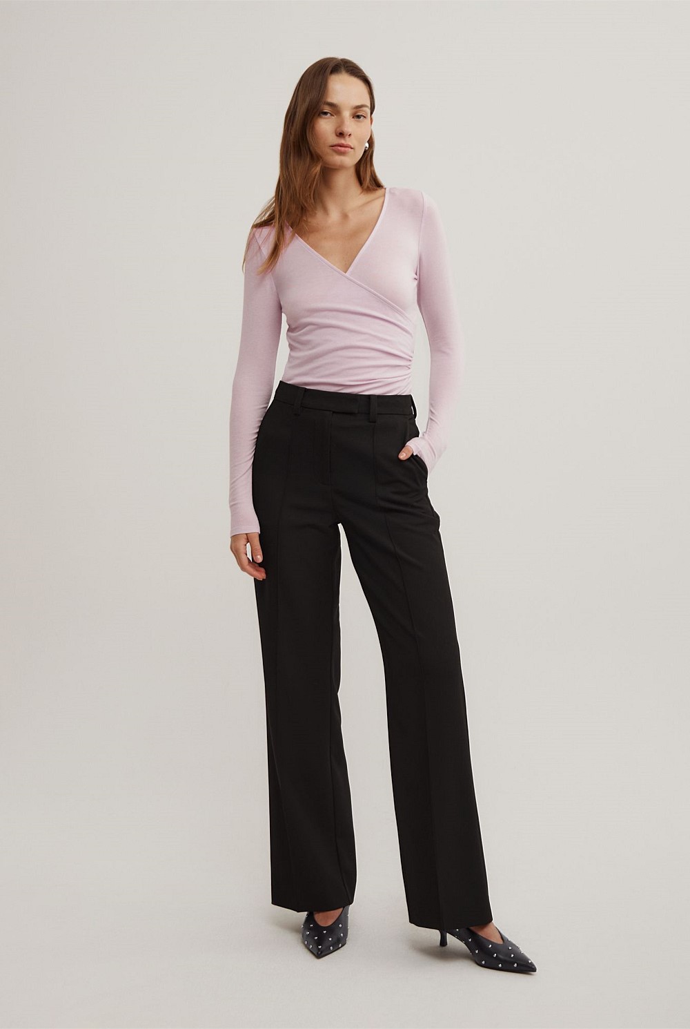 Wrap Jersey Top