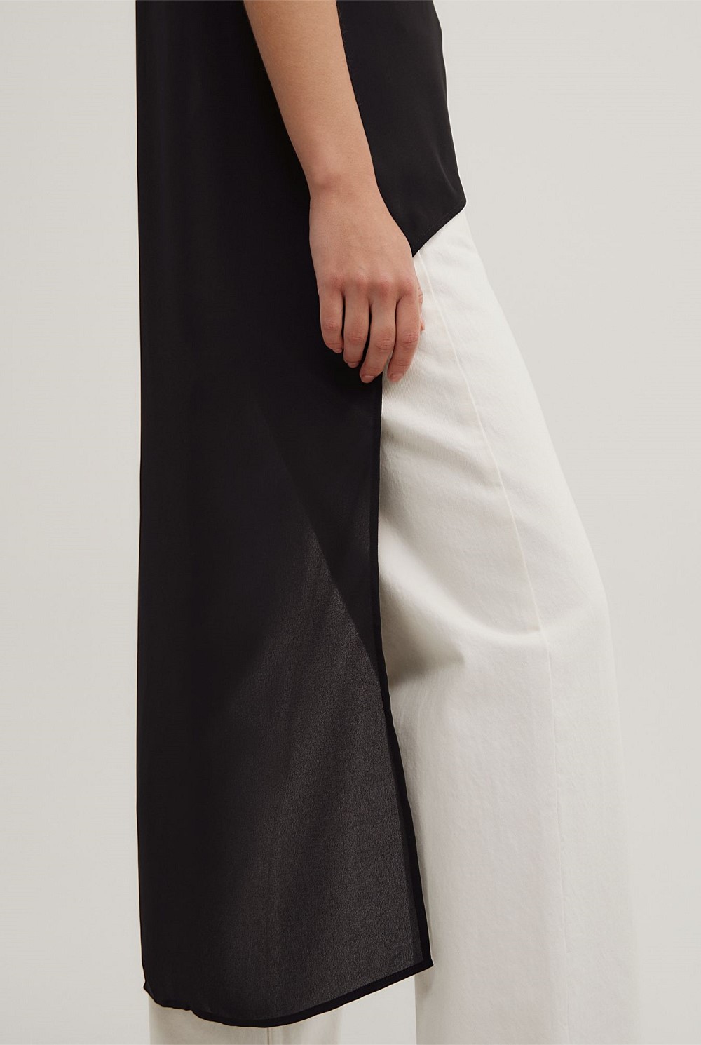 High Low Woven Top
