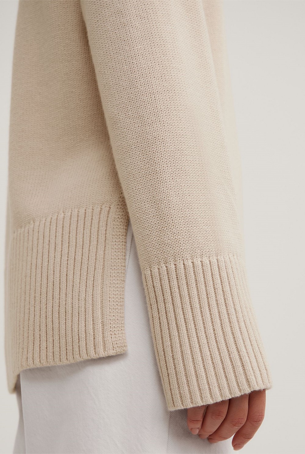 Longline Crew Neck Knit