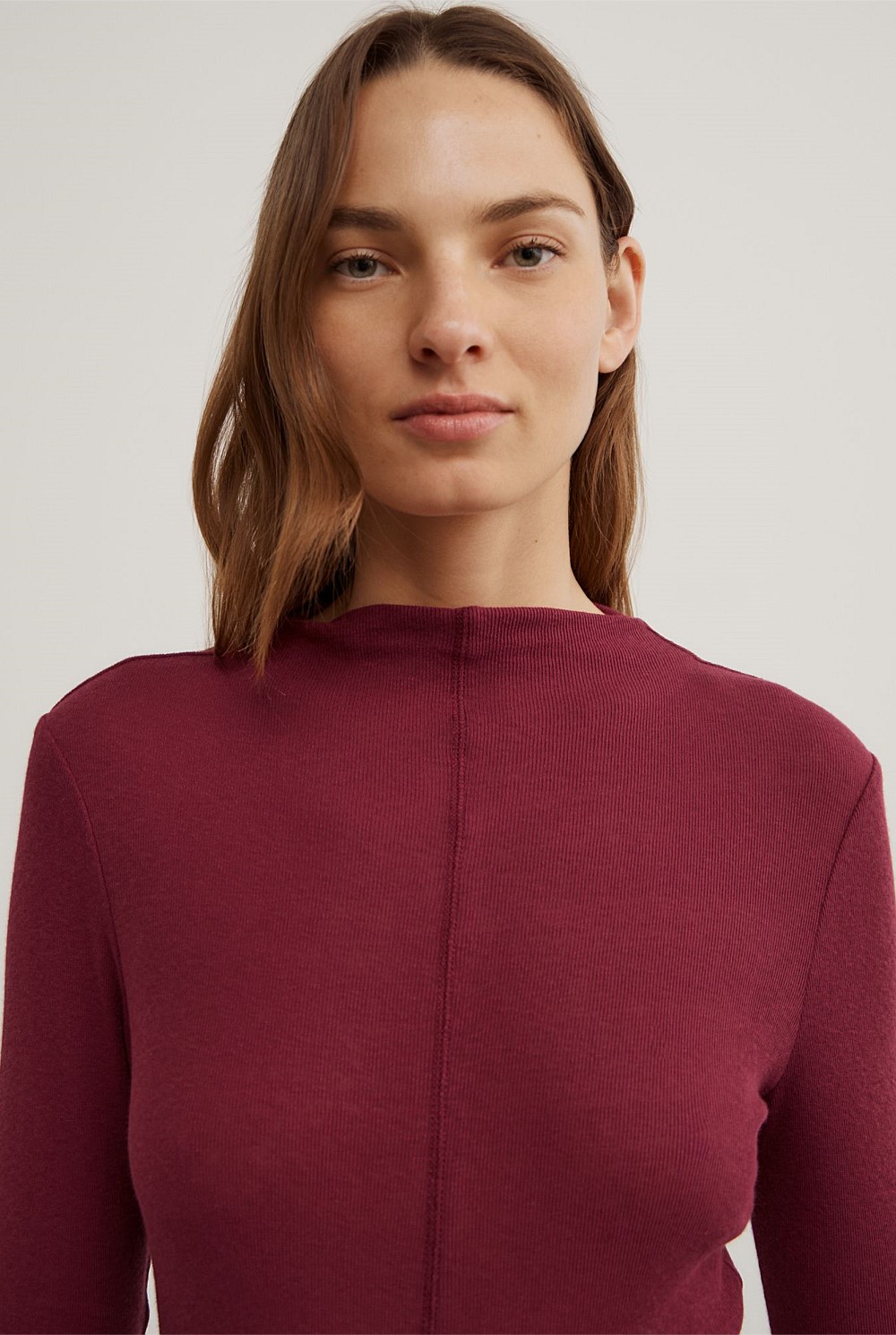High Neck Long Sleeve Top