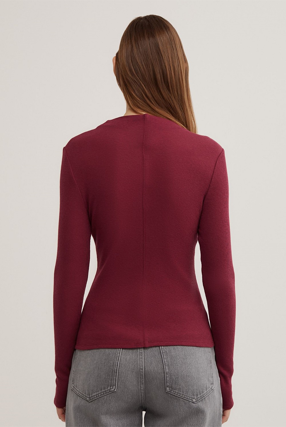 High Neck Long Sleeve Top