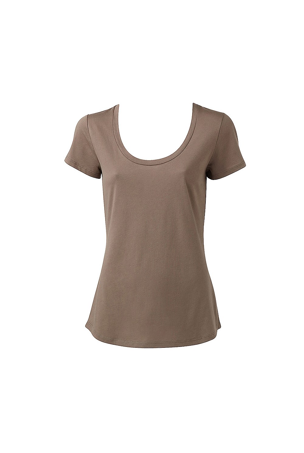 Cotton Basic Scoop Neck Tee
