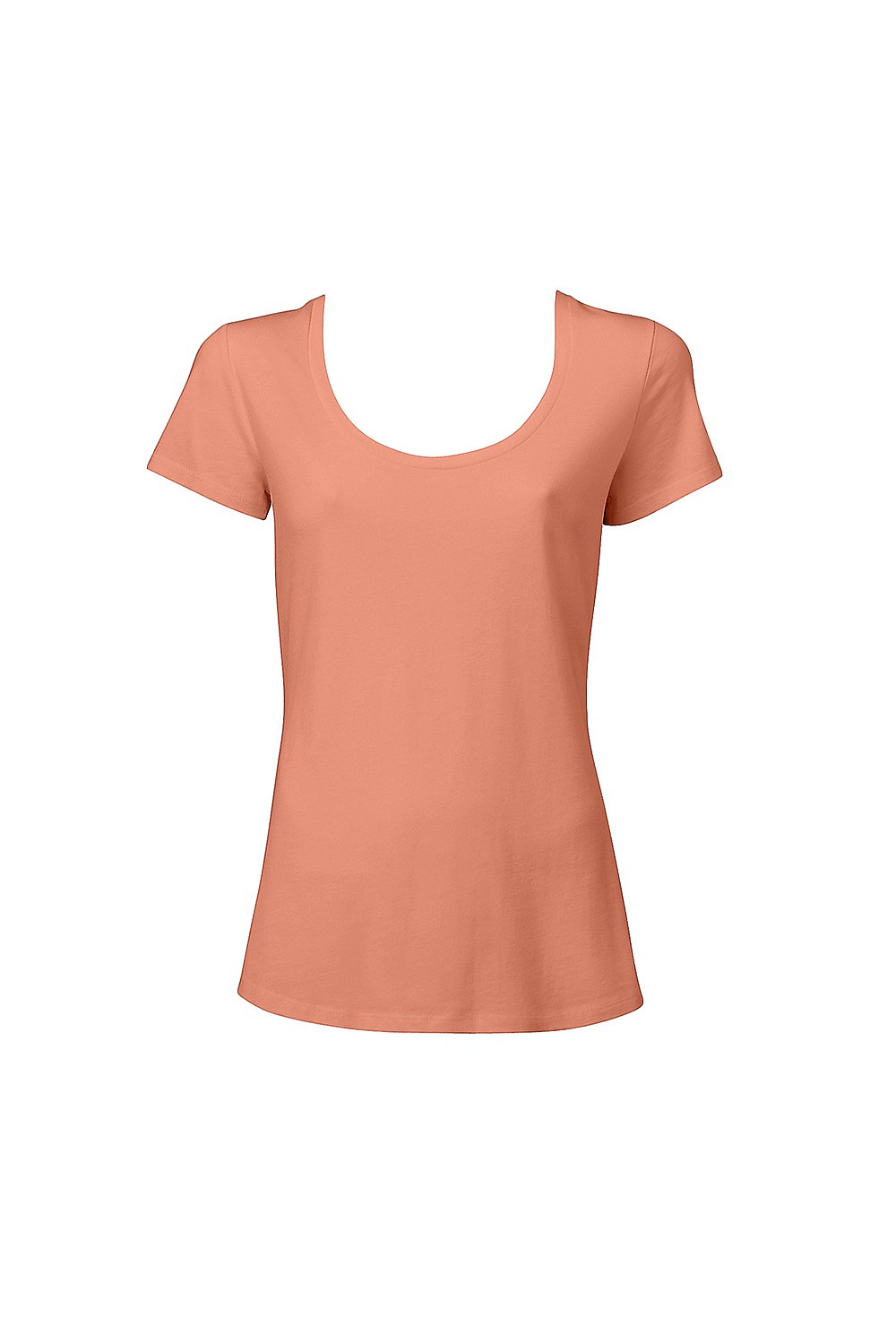 Cotton Basic Scoop Neck Tee