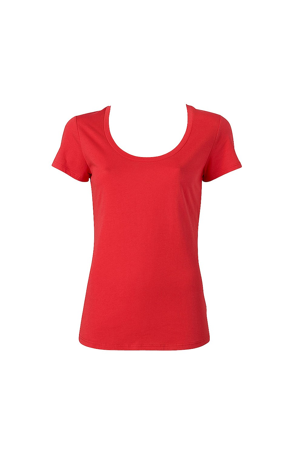 Cotton Basic Scoop Neck Tee