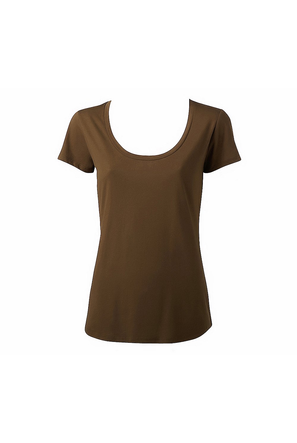 Cotton Basic Scoop Neck Tee
